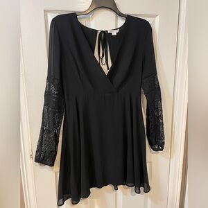 EUC Love Riche Black Dress with Lace Detail